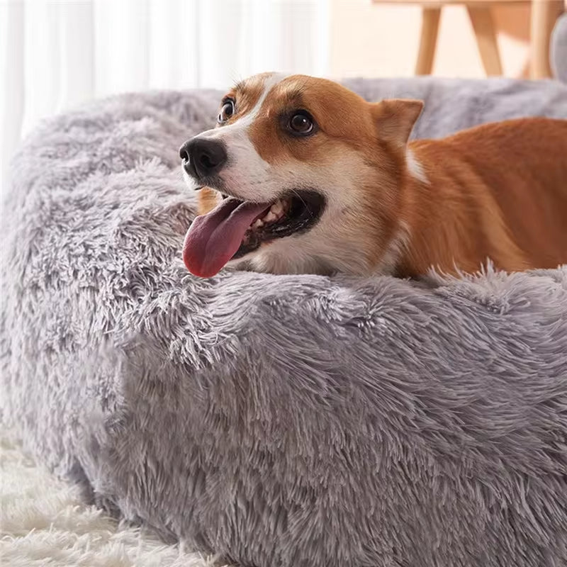 Round Donut Plush Pet Bed 40cm-110cm