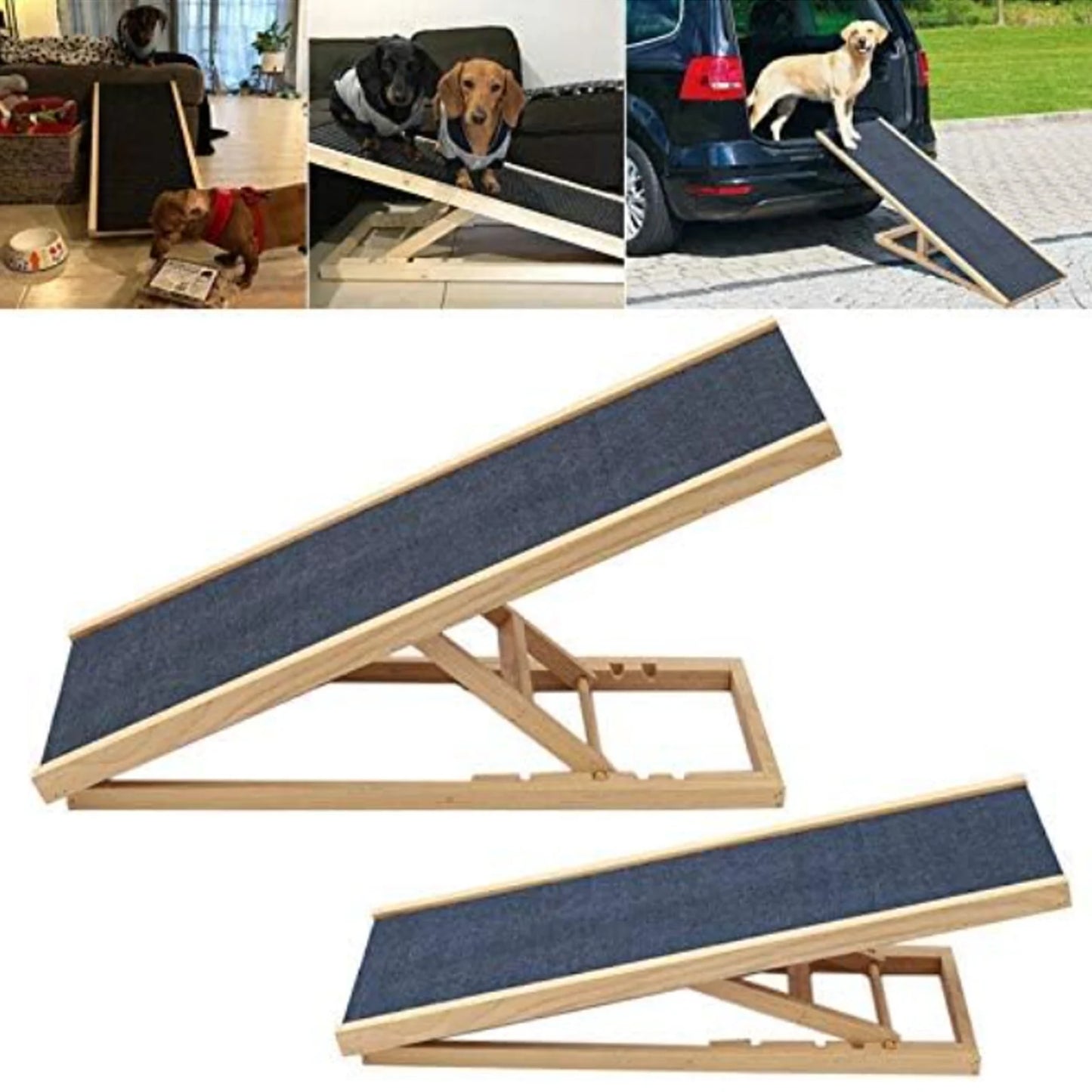 Pet Ramp Solid Wooden Car Dog Ladder