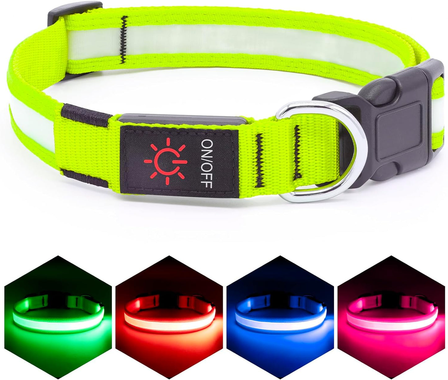 Super Bright LED USB Rechargeable Dog Collar