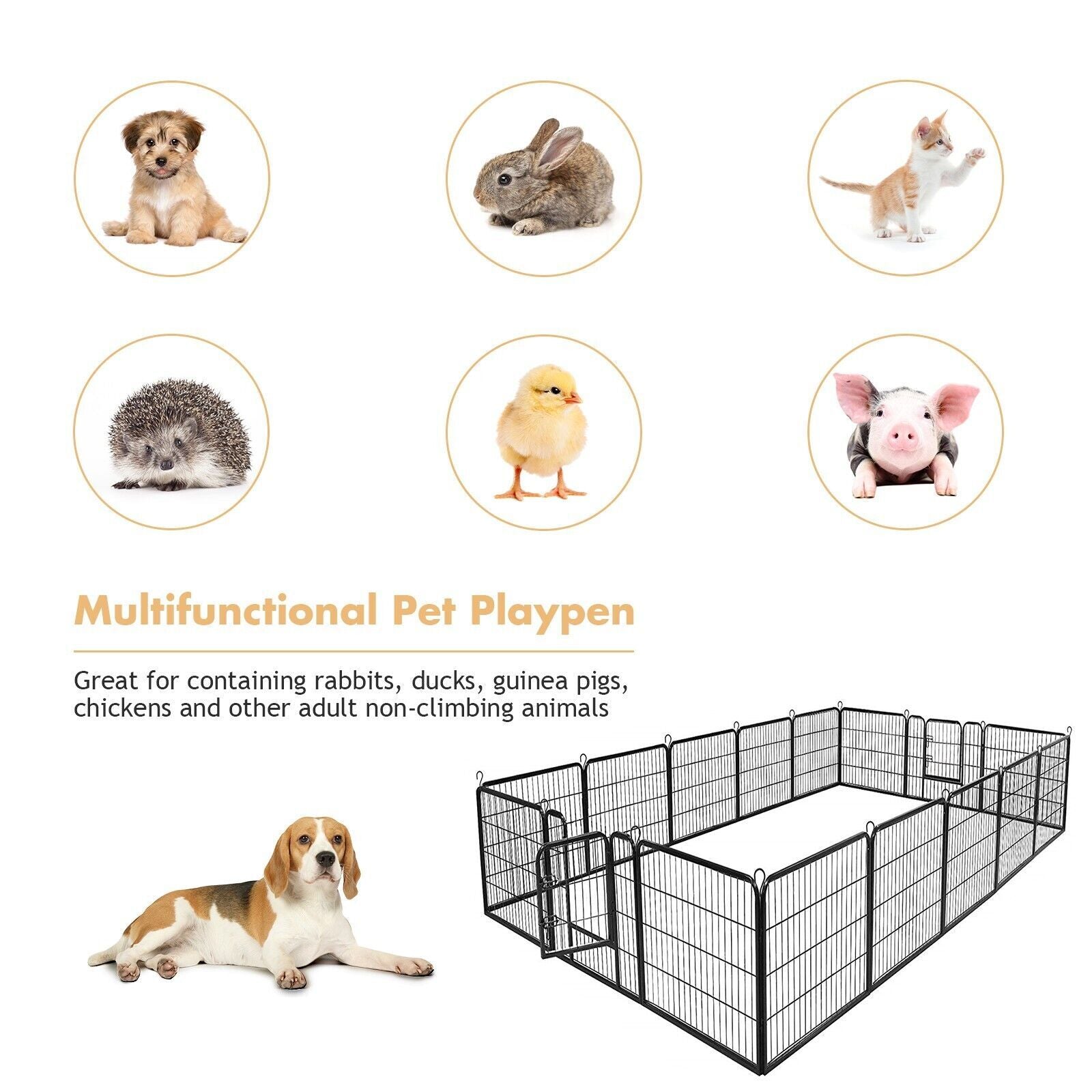 Pet Playpen - 8 Sided 120cm