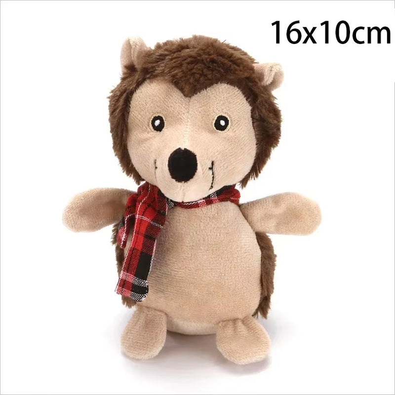 Dog Chewing Toy Xmas Pet Plush Noise Santa Elk Gingerbread Man Donut Cat Dog Christmas Series Cartoon Dog Toy Plush Squeak Toys