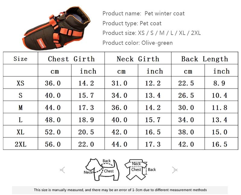 Puppy Jacket Waterproof Pet Clothes for Small Dogs with Harness Winter Warm Chihuahua Vest Yorkie Coat French Bulldog Costume