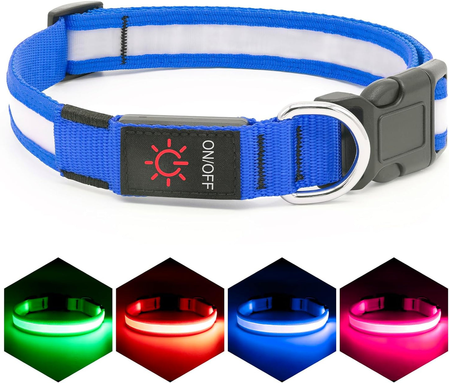 Super Bright LED USB Rechargeable Dog Collar