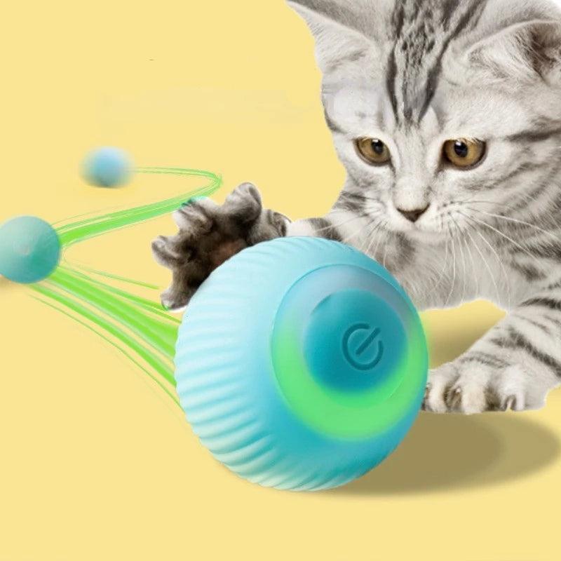 Smart Cat Toys Automatic Rolling Ball Electric Cat Toys Interactive for Cats Training Self-Moving Kitten Toys for Indoor Playing