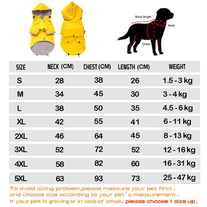 High Quality Waterproof Pet Dog Coat for Small Medium Large Dogs Windproof Jacket Dog Raincoat Dog Sport Hoodies Pet Clothes